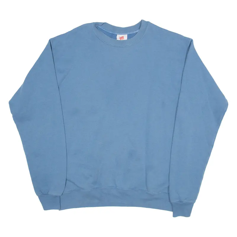 Hanes Mens Sweatshirt Blue S 1