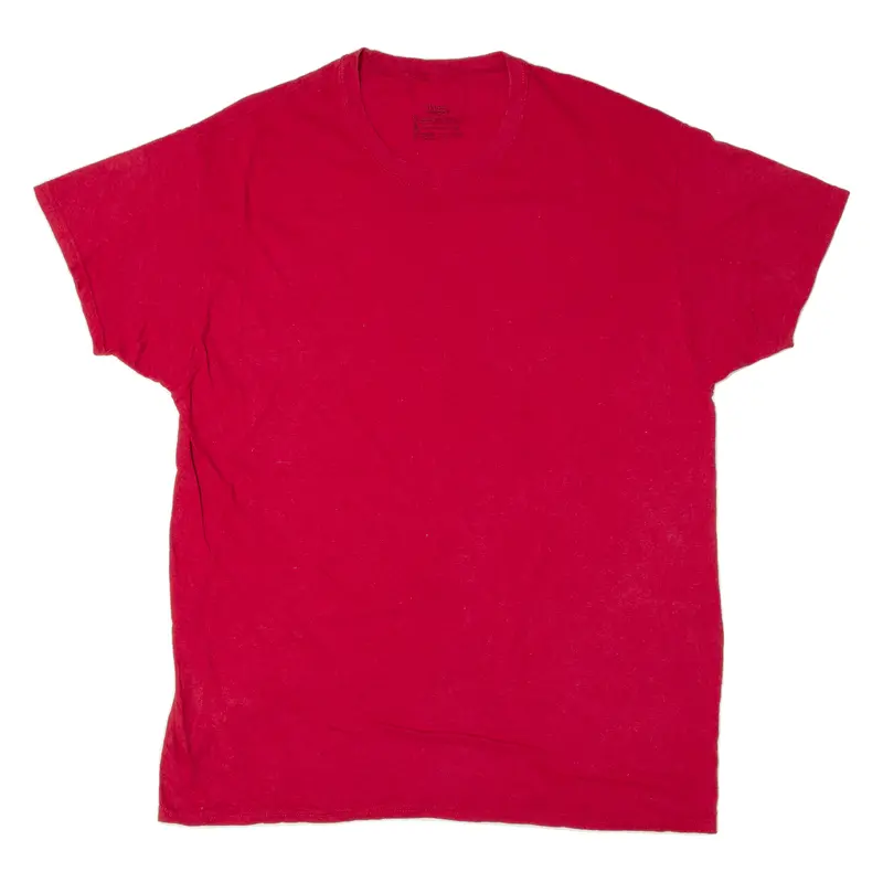 Hanes Mens T-Shirt Red L 1