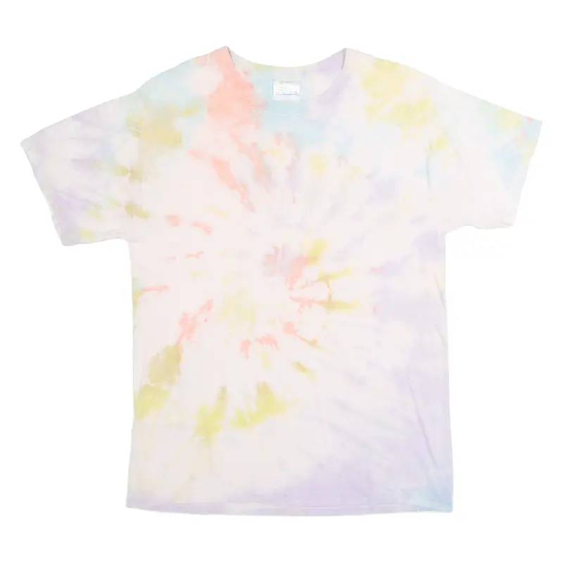 Hanes Mens Tie Dye T-Shirt Pink M 1