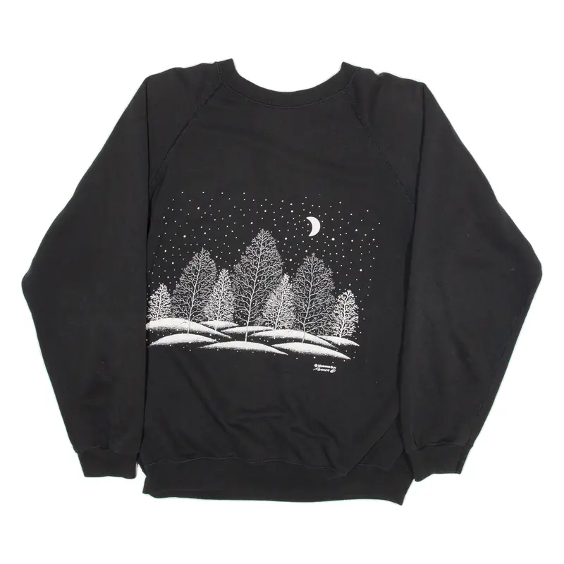 Hanes Snow Forest Womens Sweatshirt Black Xl 1