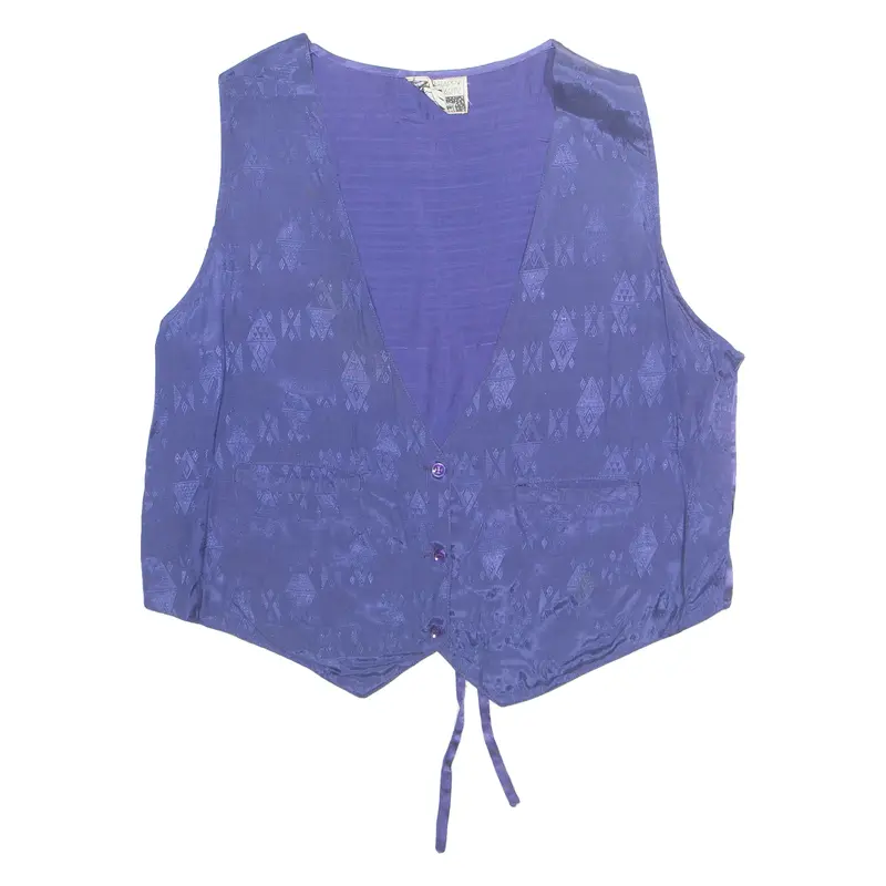 Happy Party Womens Waistcoat Purple V-Neck Sleeveless Xl 1