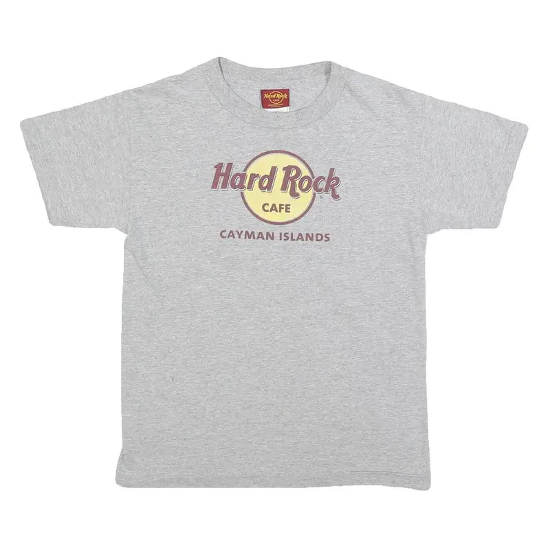 Hard Rock Cafe Boys Grey Hard Rock Logo Graphic T-Shirt L Short Sleeve Crew Neck 1
