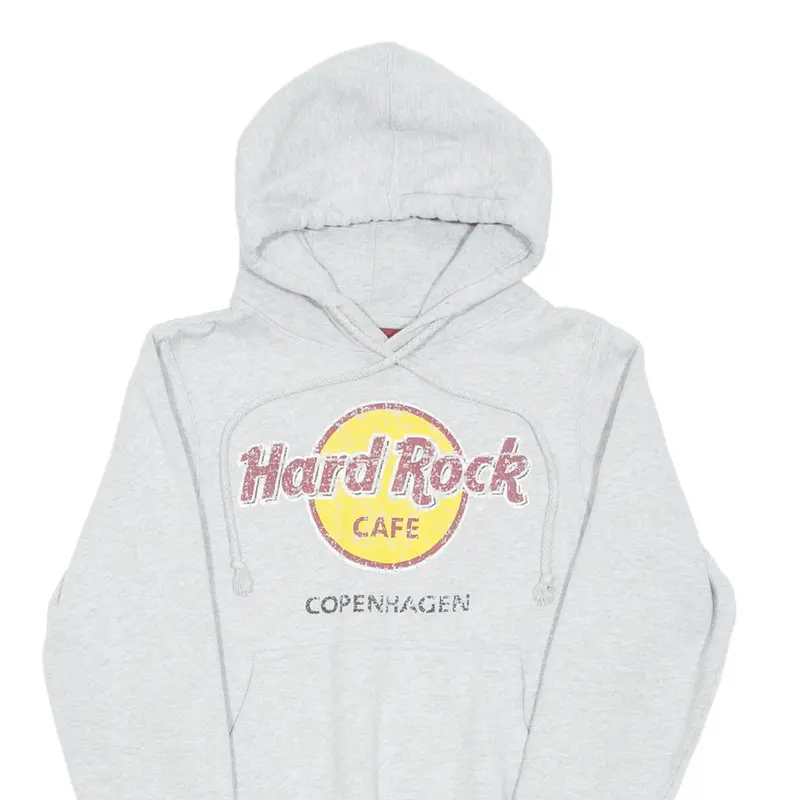Hard Rock Cafe Copenhagen Mens Grey Hoodie Xs 2