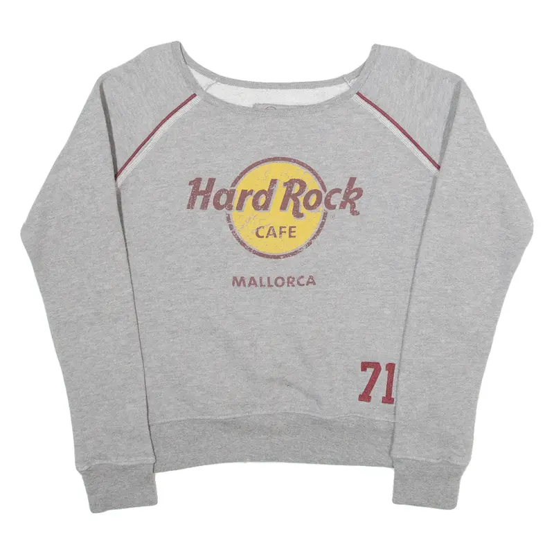 Hard Rock Cafe Mallorca 71 Womens Sweatshirt Grey 70S S 1