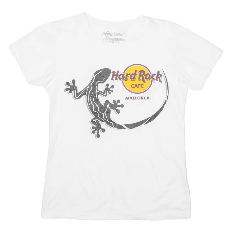 Hard Rock Cafe Mallorca Womens T-Shirt White Crew Neck M 1