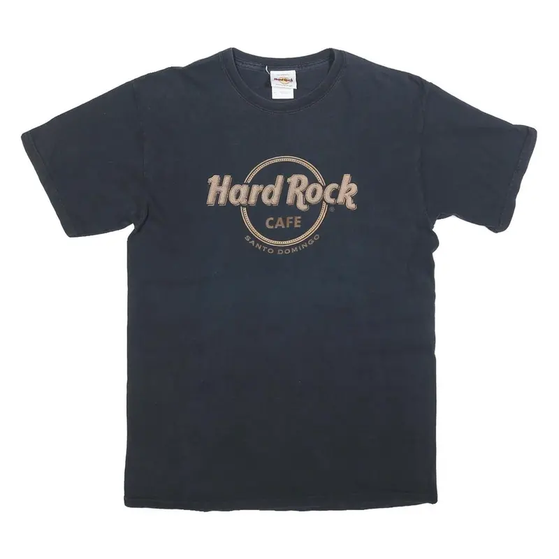 Hard Rock Cafe Mens Black Santo Domingo Graphic T-Shirt M Short Sleeve Crew Neck 1
