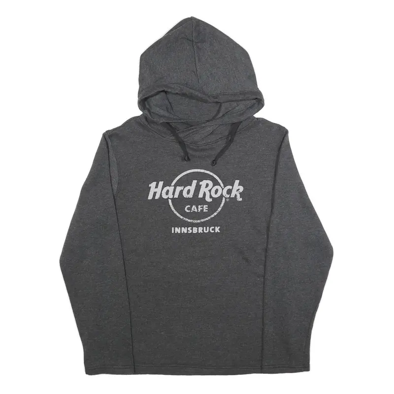 Hard Rock Cafe Mens Grey Hoodie M Casual Cotton Blend Pullover Hooded Sweatshirt 1