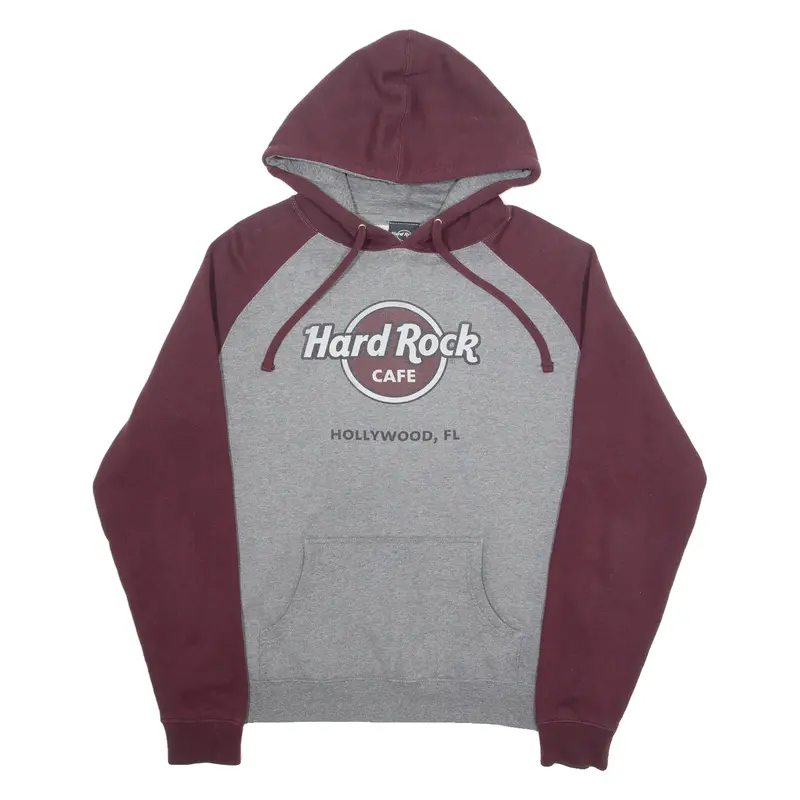 Hard Rock Cafe Mens Maroon Hoodie M 1