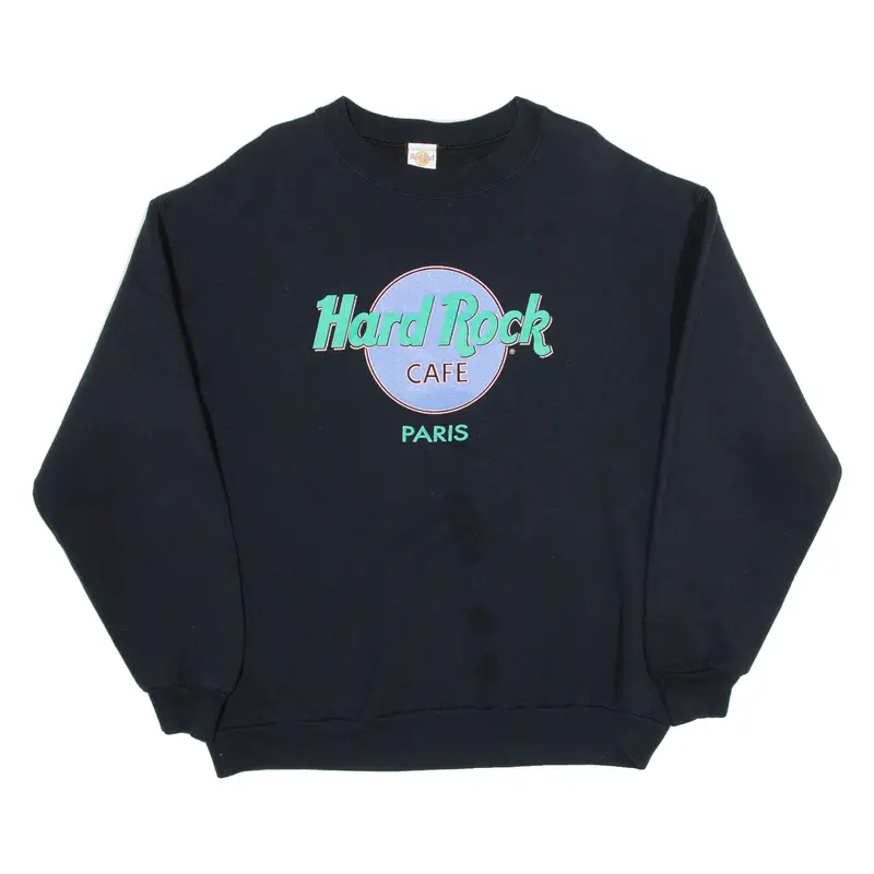Hard Rock Cafe Mens Sweatshirt Black L 1