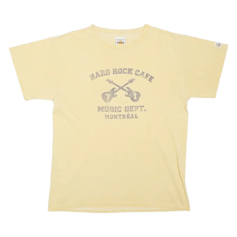 Hard Rock Cafe Mens T-Shirt Yellow M 1