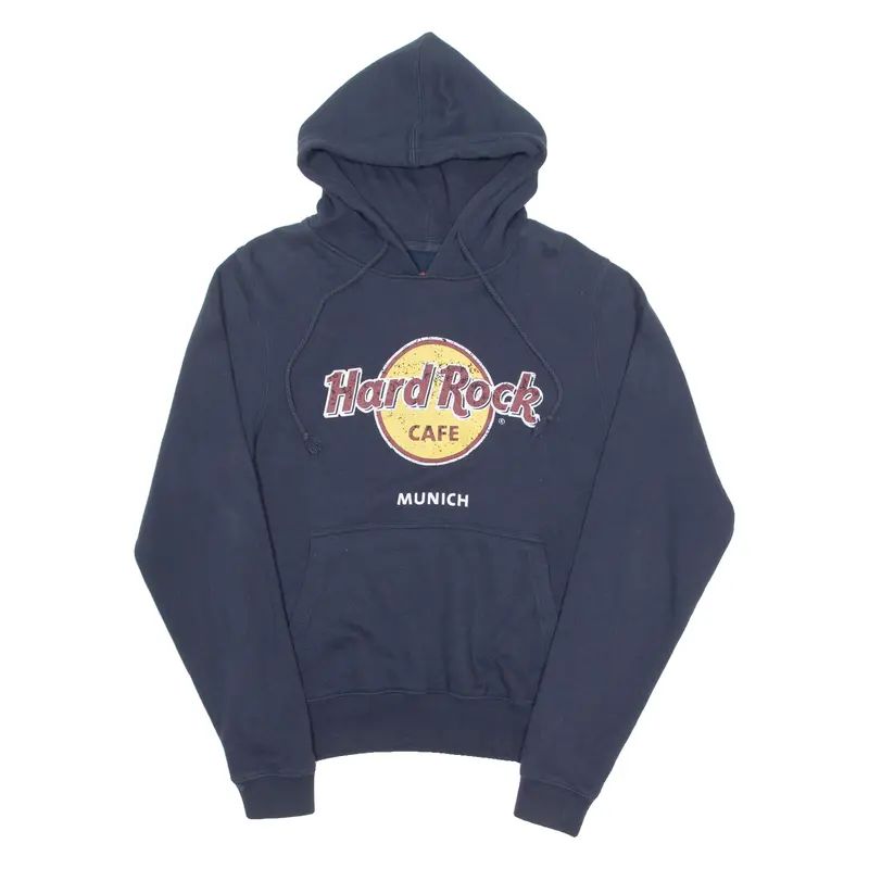 Hard Rock Cafe Munich Mens Blue Hoodie S 1