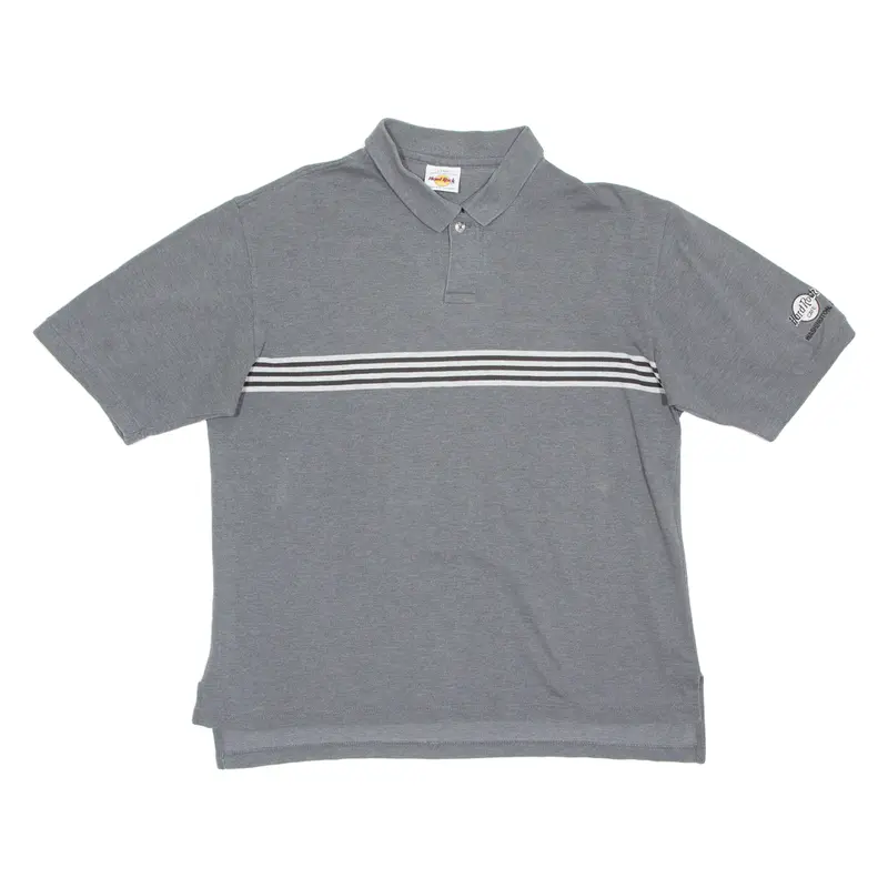 Hard Rock Cafe Washington Mens Polo Shirt Grey L 1