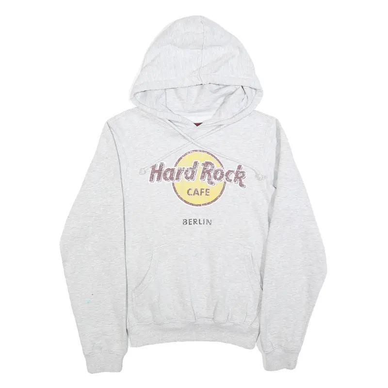 Hard Rock Cafe Womens Grey Hoodie S Berlin Cotton Blend Pullover Hooded 1