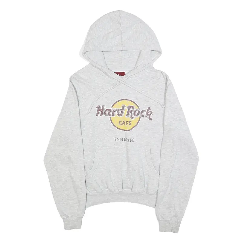 Hard Rock Cafe Womens Grey Hoodie S Soft Cotton Blend Pullover Casual 1