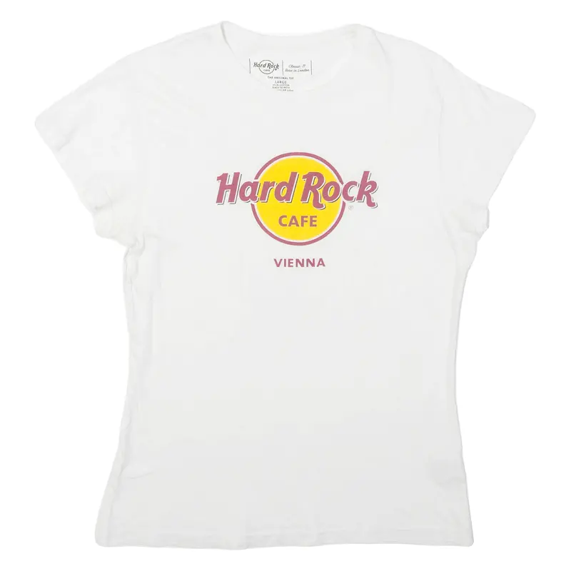 Hard Rock Cafe Womens T-Shirt White L 1