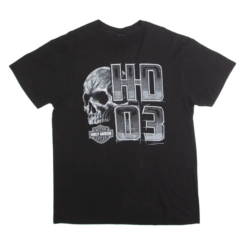 Harley Davidson Mens Biker T-Shirt Black Usa L 1