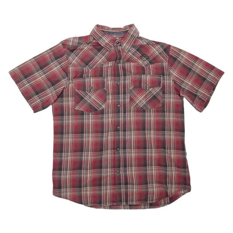 Harley Davidson Mens Shirt Red Check S 1