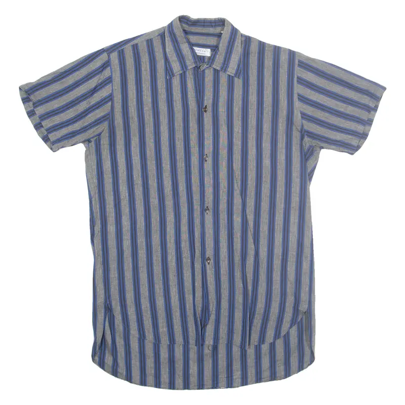 Harold's Mens Shirt Grey Striped M 1