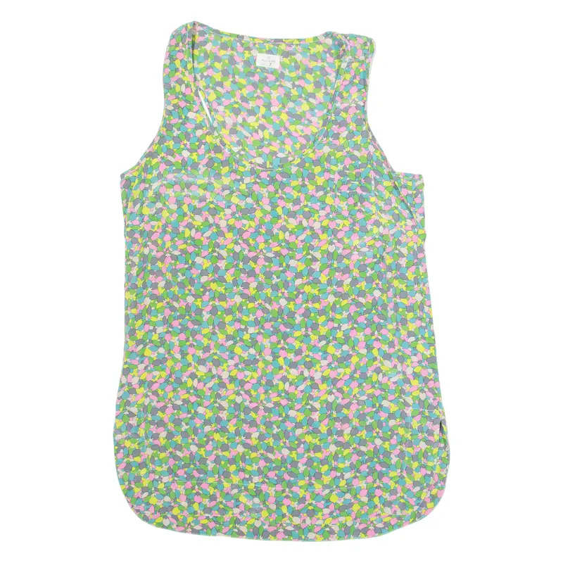Hartford Womens Printed Vest Green Sleeveless Floral S 1