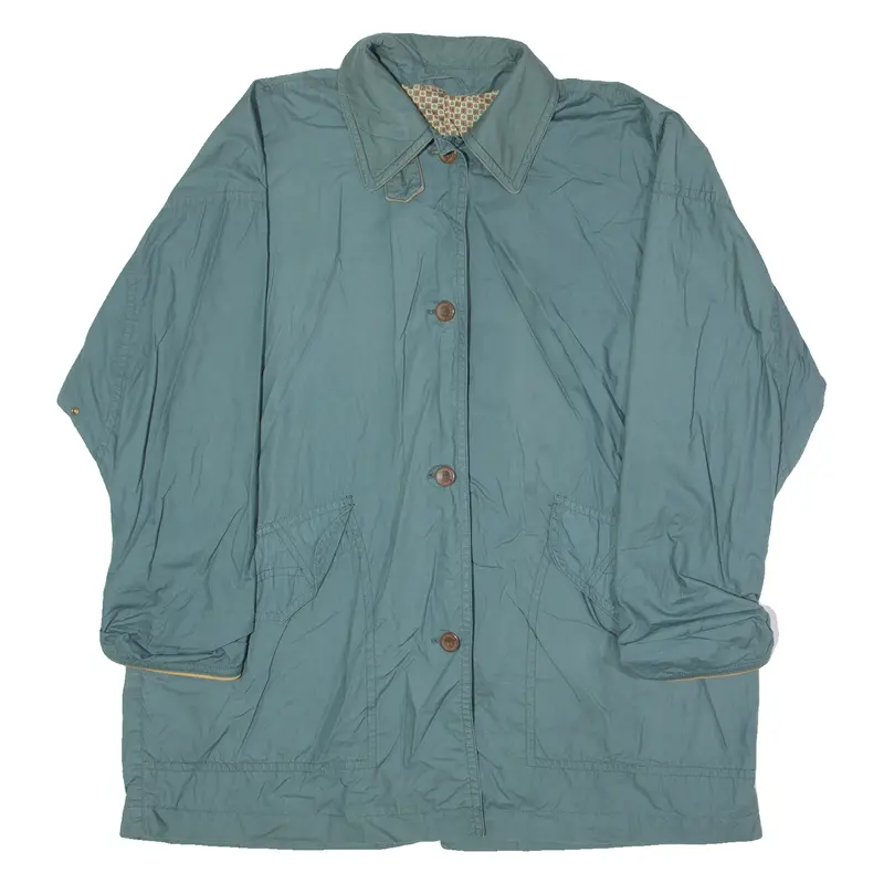 Head Womens Trench Coat Blue 90S Uk 16 1