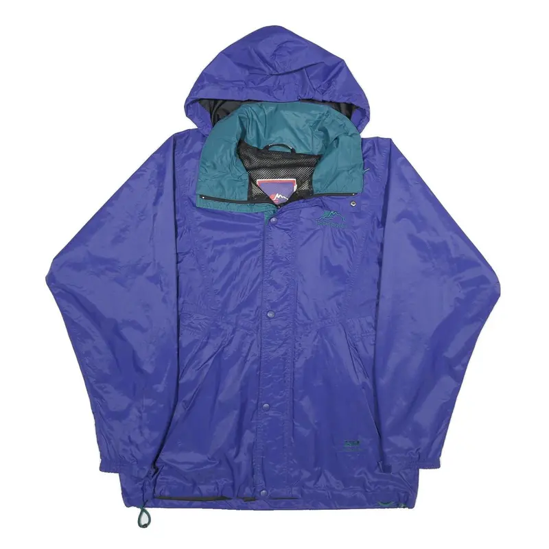 Helly Hansen Mens Blue Nylon Outdoor Jacket L Zip Hooded Casual 1
