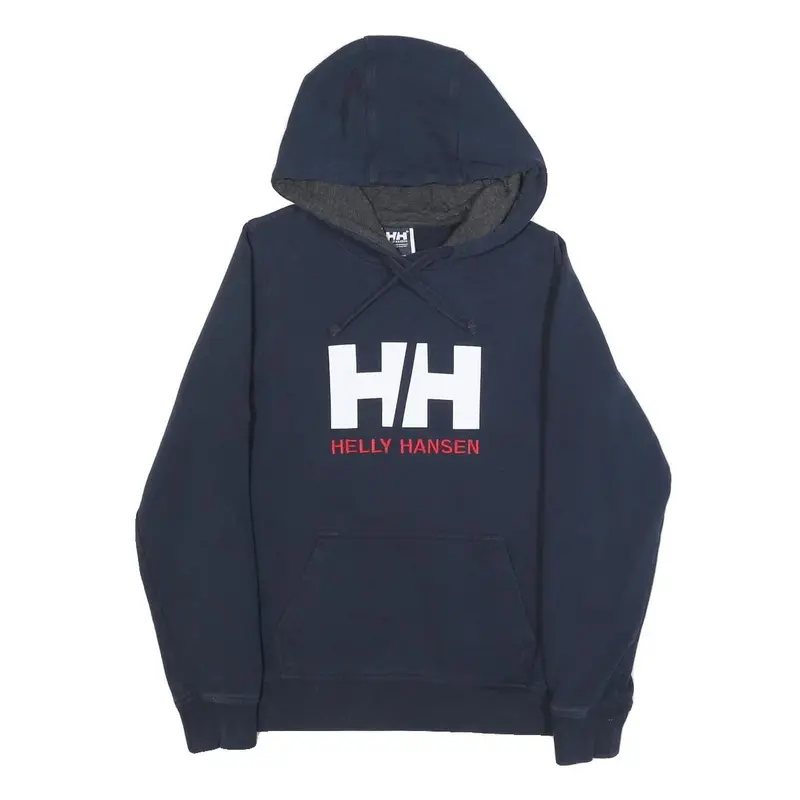 Helly Hansen Mens Navy Blue Hoodie Xs Cotton Blend Pullover Hooded Sweatshirt 1