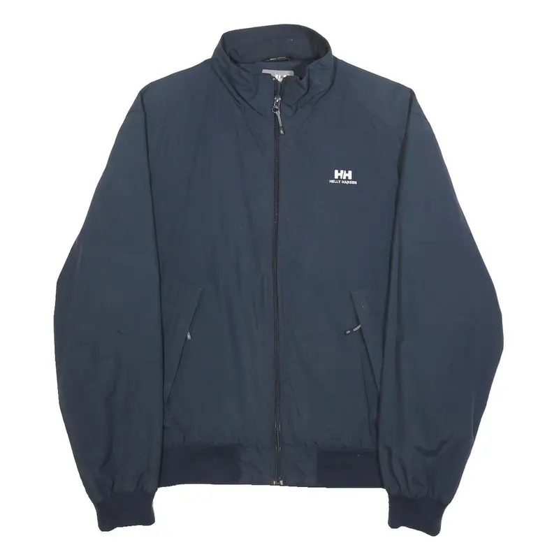 Helly Hansen Mens Navy Blue Jacket S Polyamide Plain Zip Outdoor Light Layer 1