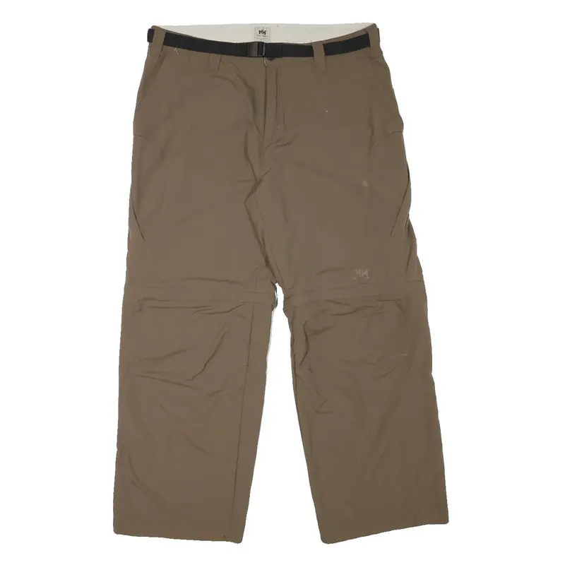 Helly Hansen Mens Polyester Blend Brown Relaxed Straight Trousers W35 L29 1