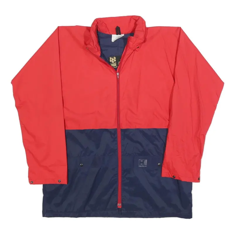 Helly Hansen Mens Red & Navy Zip Polyester L Outdoor Jacket Weatherproof 1