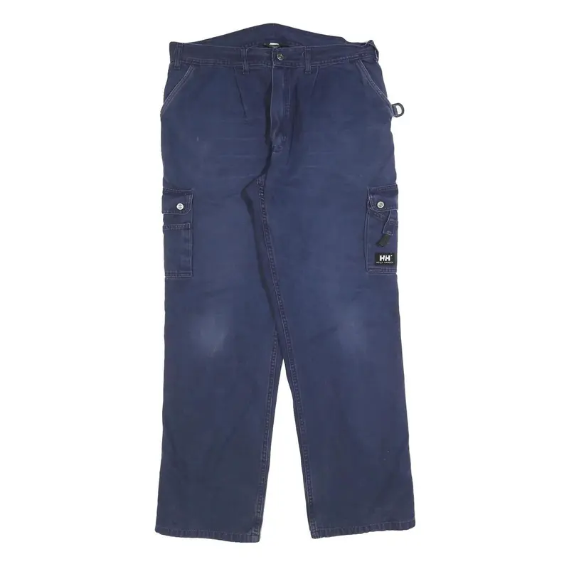 Helly Hansen Mens Relaxed Navy Blue Cargo Utility Trousers W36 L32 Workwear 1