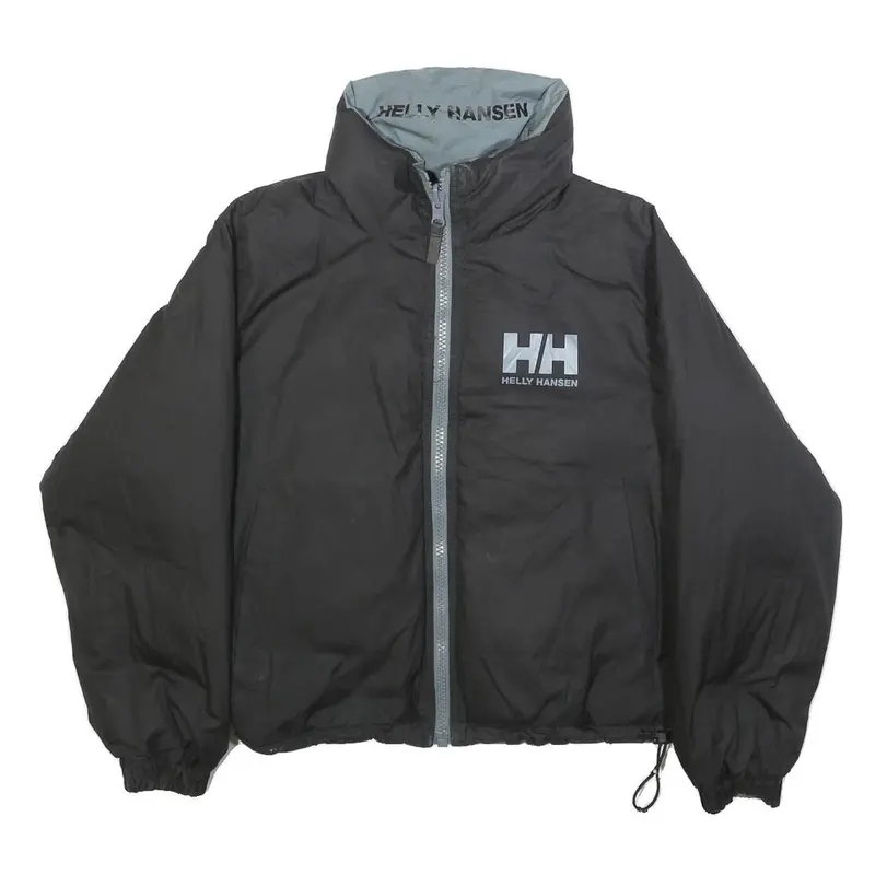 Helly Hansen Womens Black & Light Blue Reversible Polyester Zip Jacket Xs 1