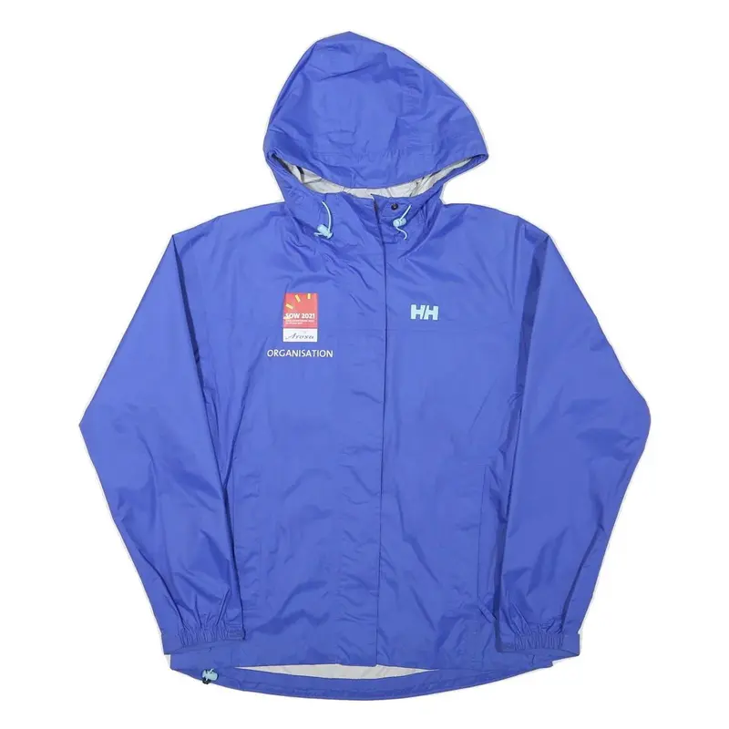 Helly Hansen Womens Blue Outdoor Jacket S Polyester Blend Plain Zip Hooded 1