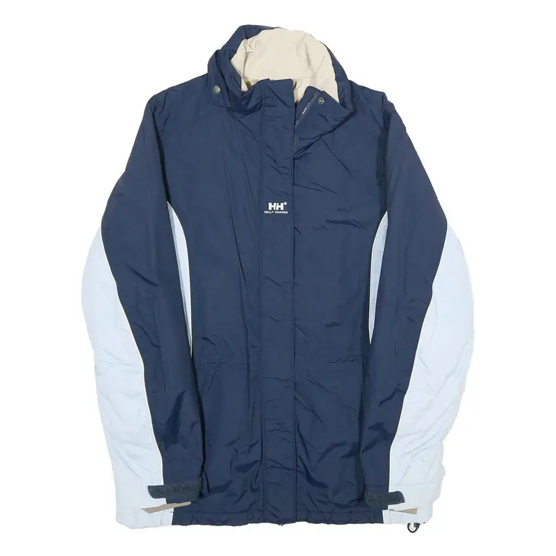 Helly Hansen Womens Navy & White Outdoor Jacket M Polyamide Plain Zip Warm 1
