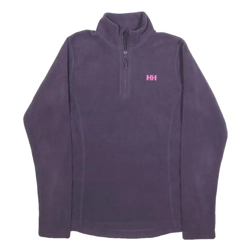 Helly Hansen Womens Purple Plain Pullover Jumper Crew Neck M Fleece 1