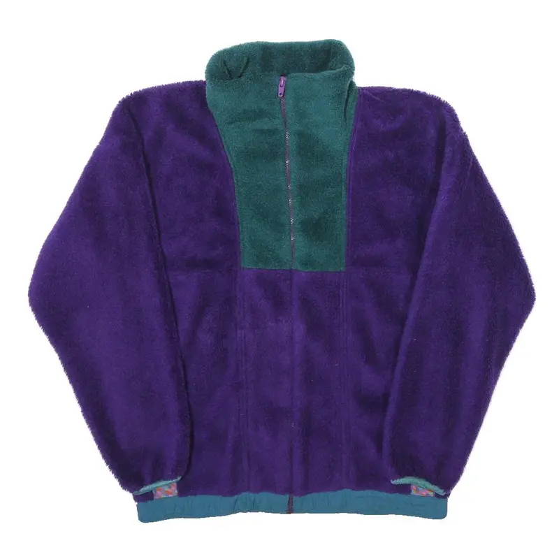 Helly Hansen Womens Purple & Teal Zip Polyester Fleece Jacket Xs Outdoor Warm 1