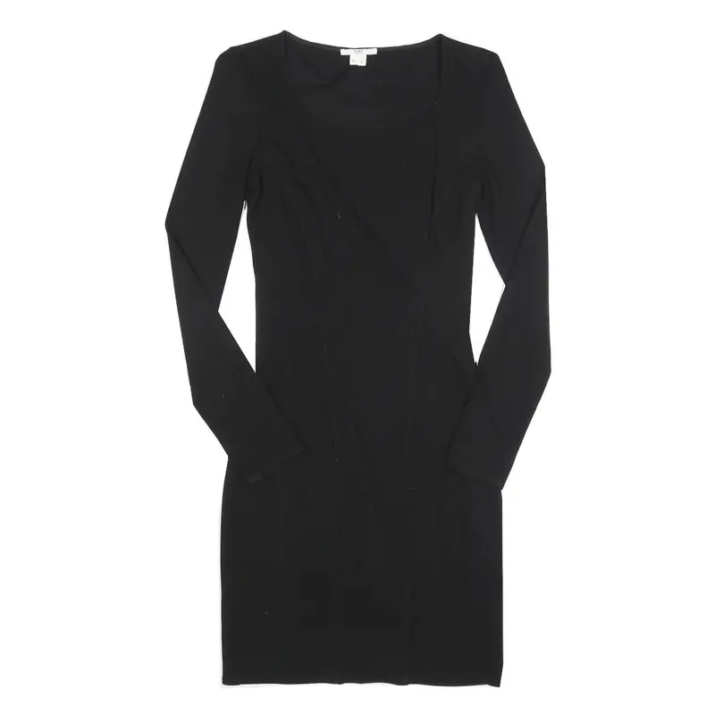 Helmut Lang Womens Black Bodycon Viscose Blend Dress Long Sleeve S Elegant 1