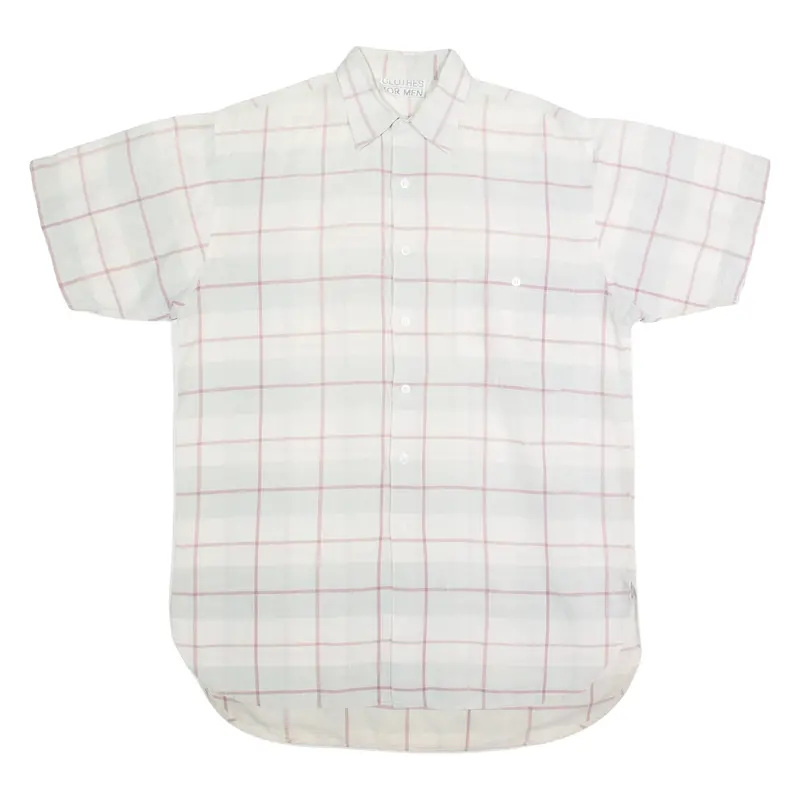 Hennes & Mauritz Mens Shirt White Check L 1