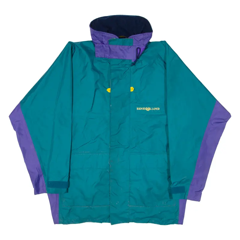Henri Lloyd Mens Rain Jacket Blue Nylon Hooded M 1