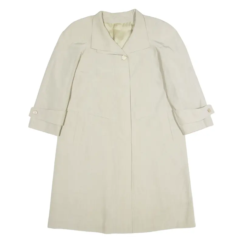Hensel & Mortensen Womens Trench Coat Cream 90S M 1