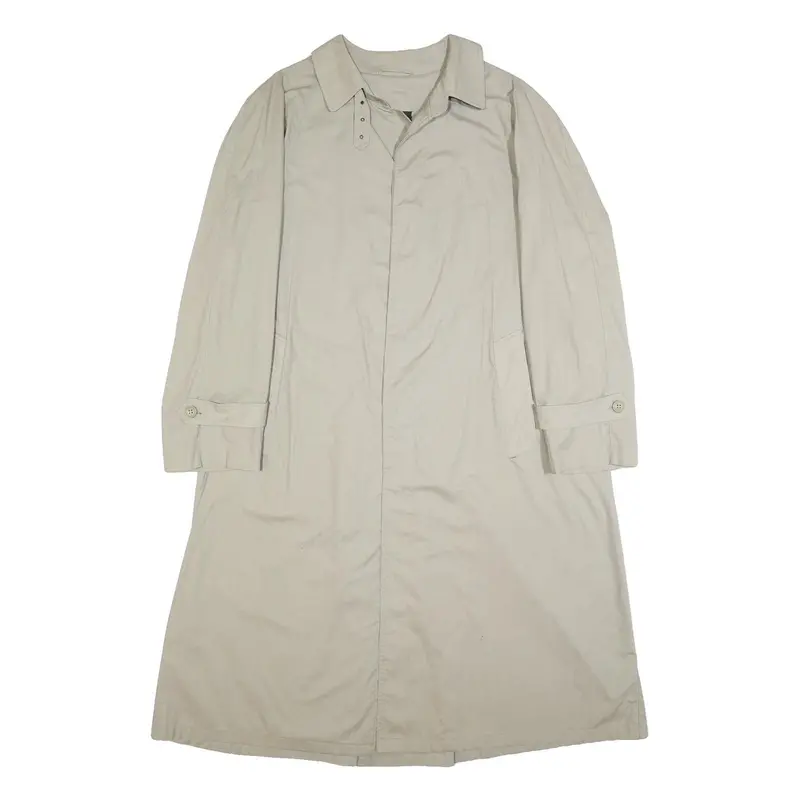 Herno Mens Beige Cotton Classic Button Jacket Xl Plain Lightweight Formal 1