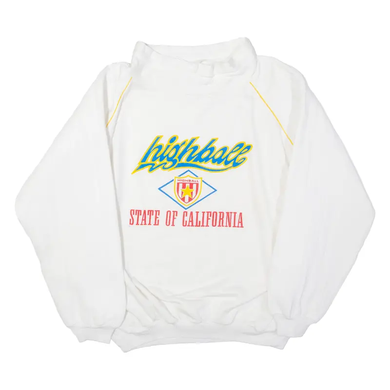 Highball Mens Sweatshirt White High Neck Usa Xl 1