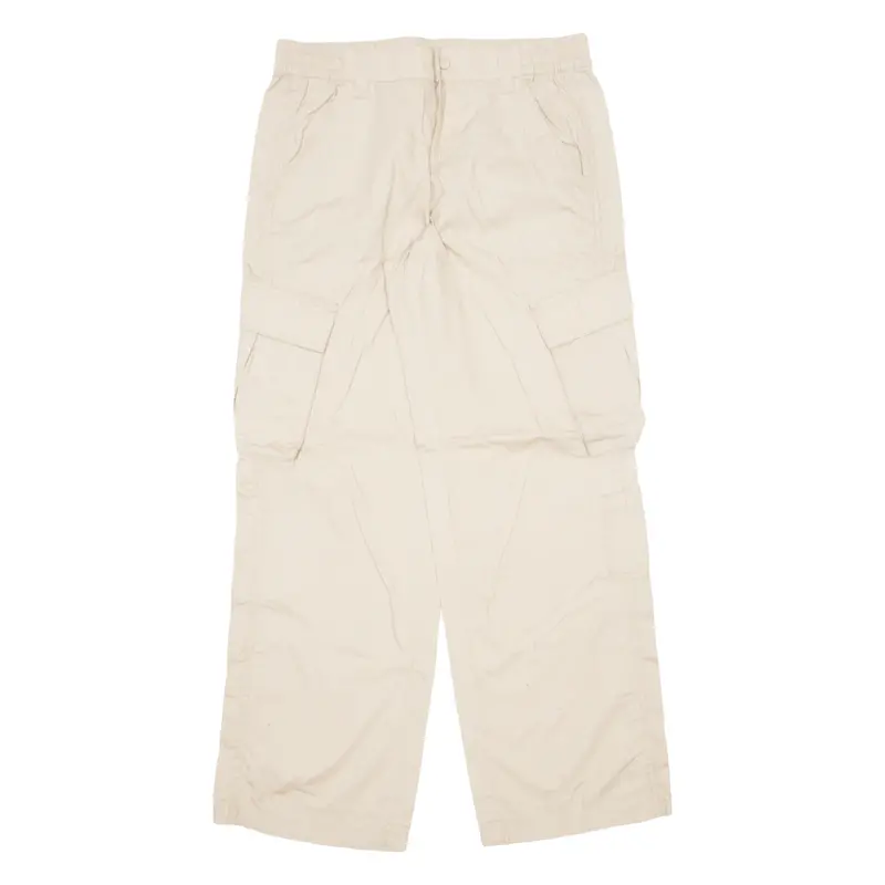 H&M Cargo Womens Trousers Beige Regular Straight W32 L32 1