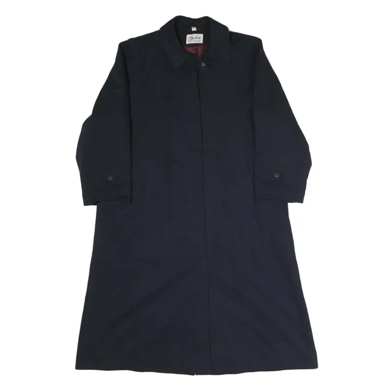 H&M Womens Navy Blue Jacket M Polyester Blend Classic Button Closure Outerwear 1
