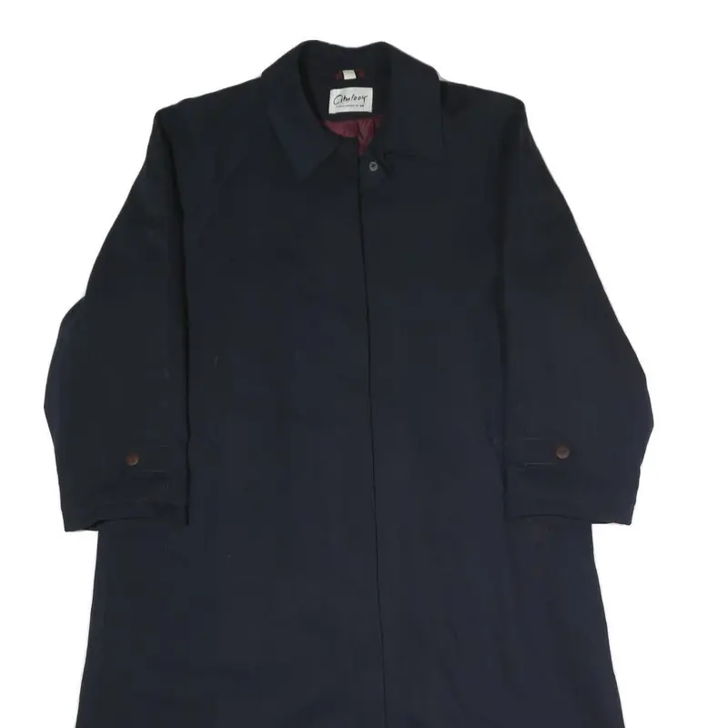 H&M Womens Navy Blue Jacket M Polyester Blend Classic Button Closure Outerwear 2