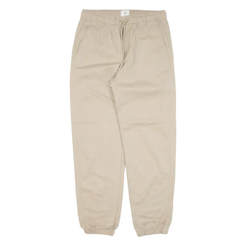 H&M Womens Trousers Beige Relaxed Tapered W30 L28 1
