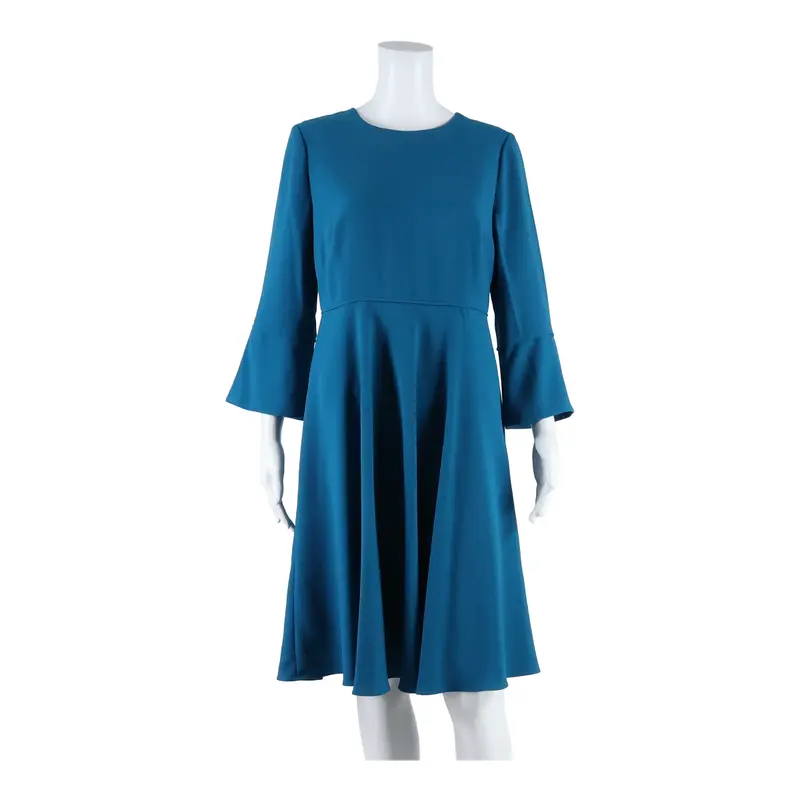 Hobbs Womens A-Line Dress Blue Midi Uk 12 1