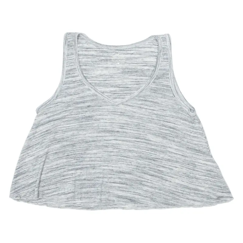 Hollister Womens Cropped Vest Grey Sleeveless S 1