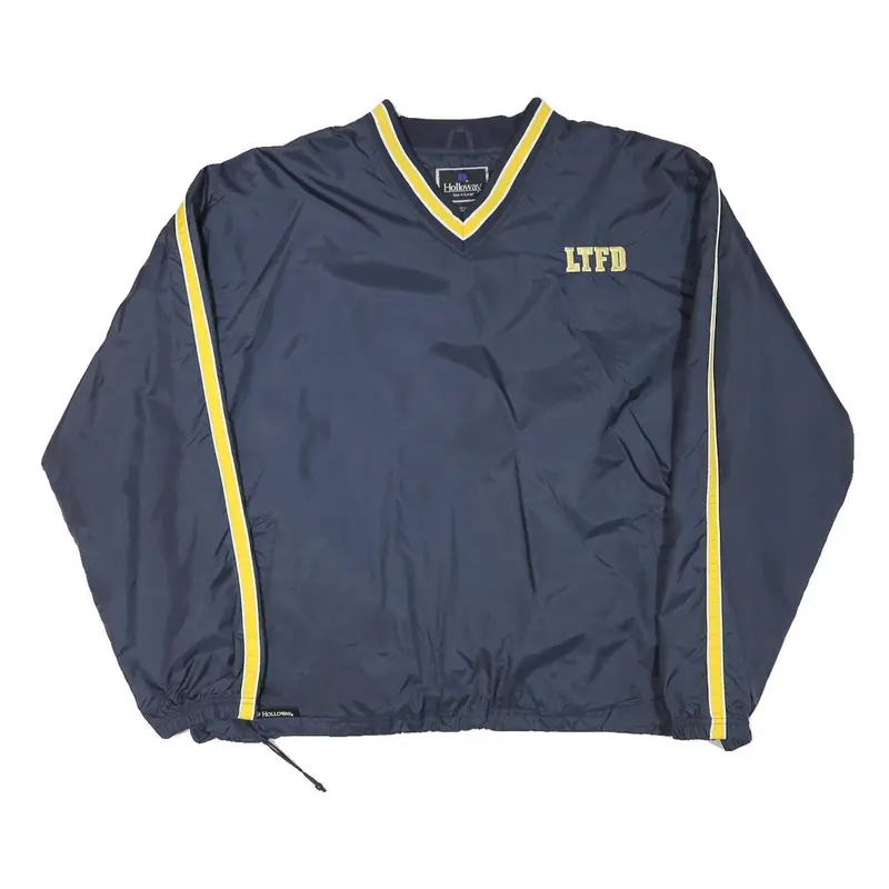 Holloway Mens Navy Blue & Yellow V-Neck Xl Sweatshirt Lawrence Twp Fire Team 1
