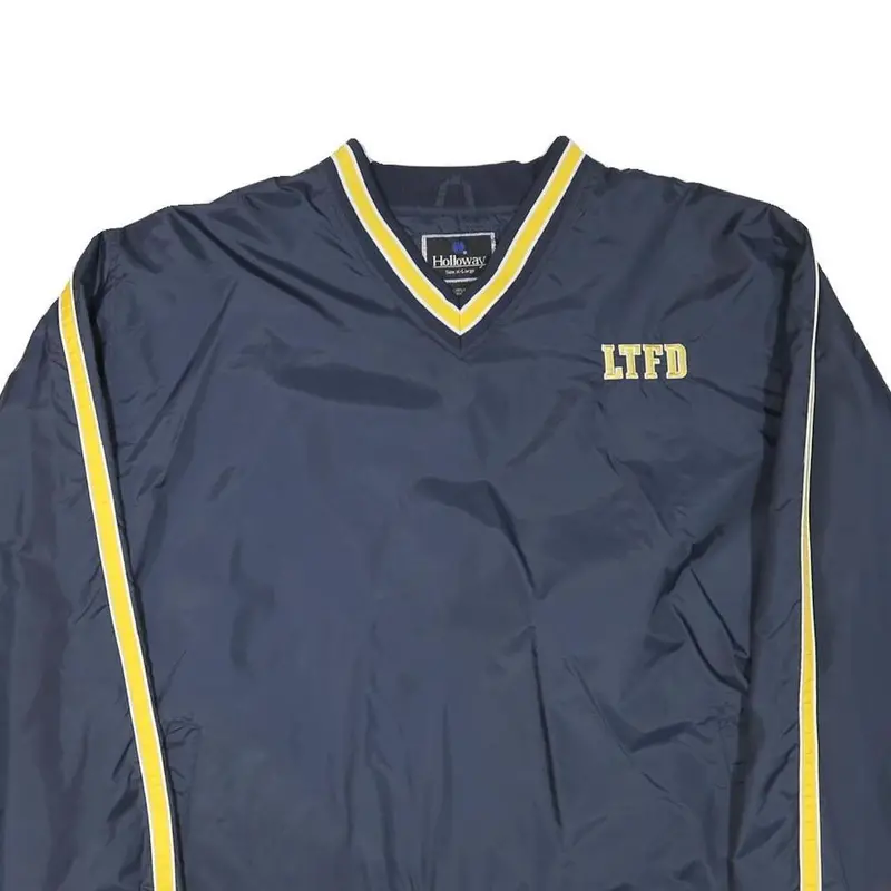 Holloway Mens Navy Blue & Yellow V-Neck Xl Sweatshirt Lawrence Twp Fire Team 2