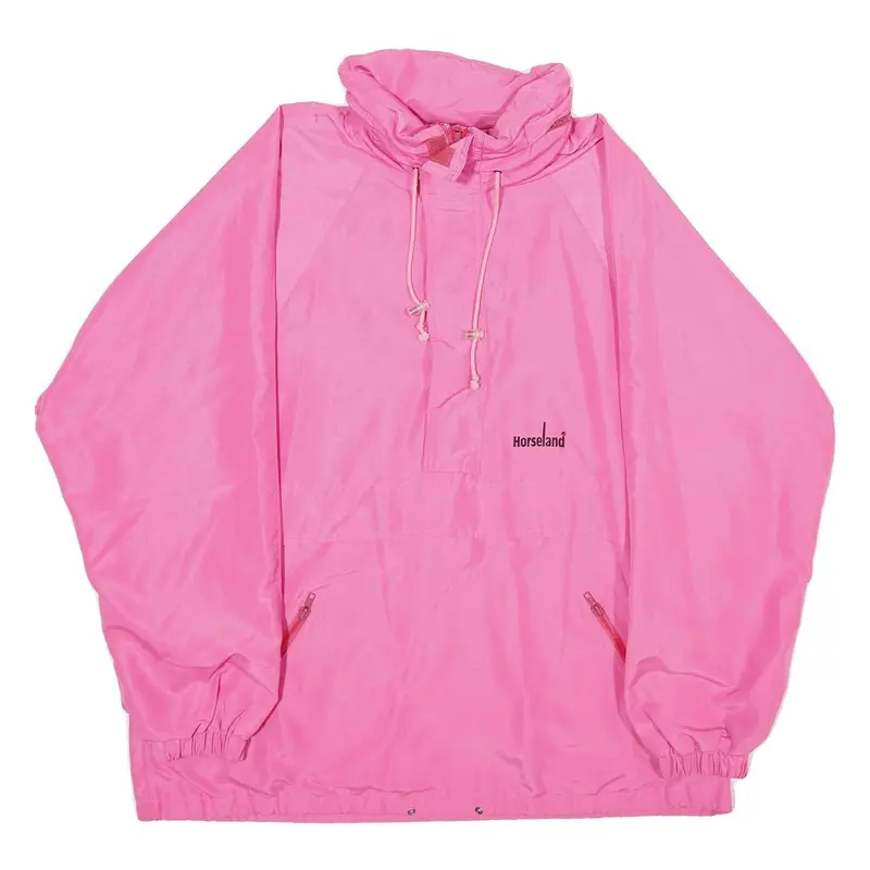 Horseland Womens Pink Horse Print Outdoor Jacket M Polyester Lightweight 1